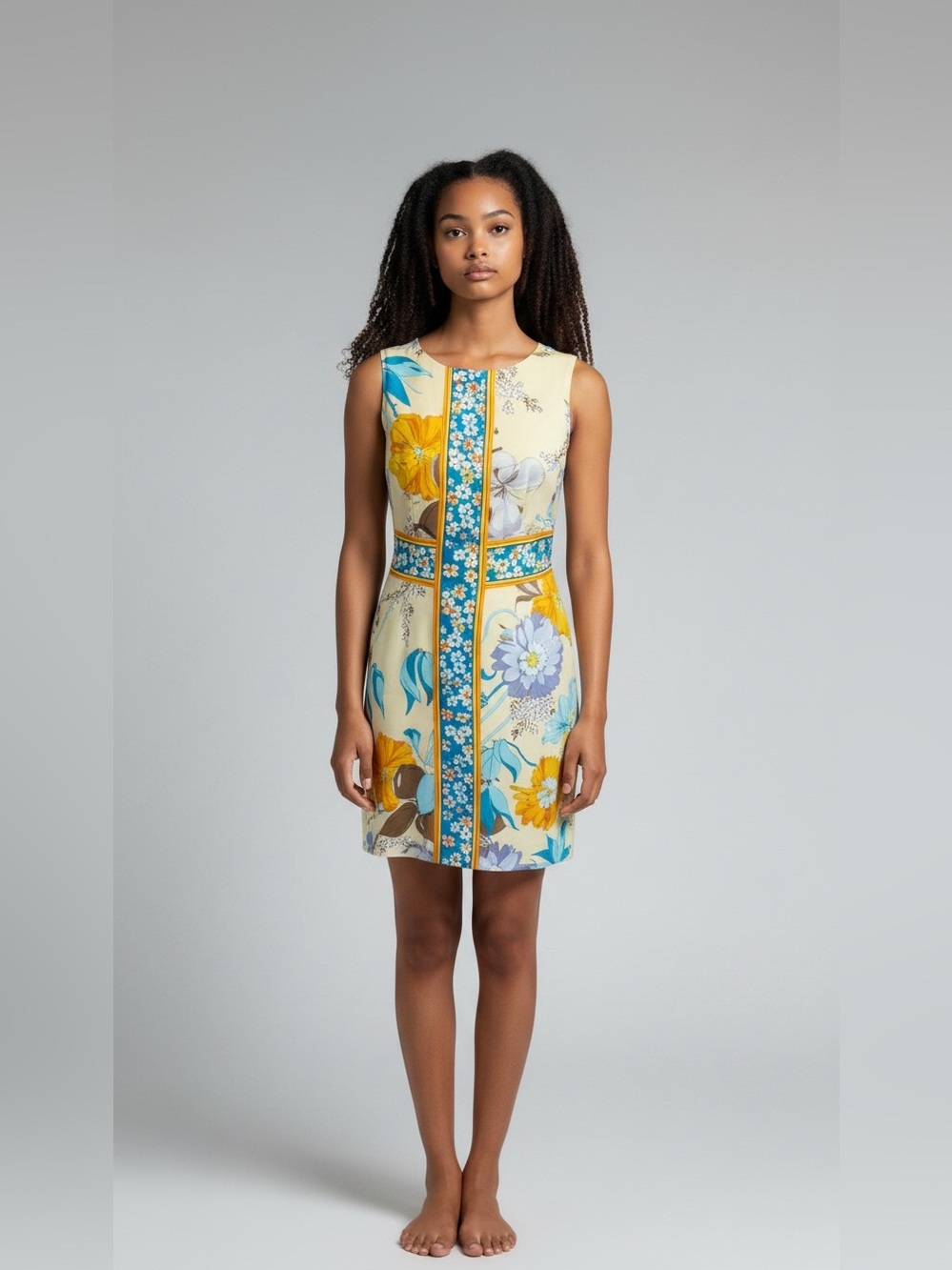 London Times Cotton Shift MIDI Dress Size 6
